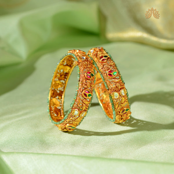 Traditional Gold Bangles — Set of 4