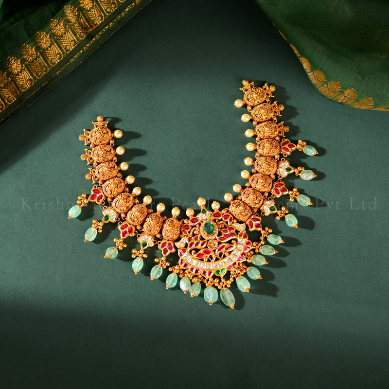 Timeless Bridal Kundan & Emerald Beads Necklace