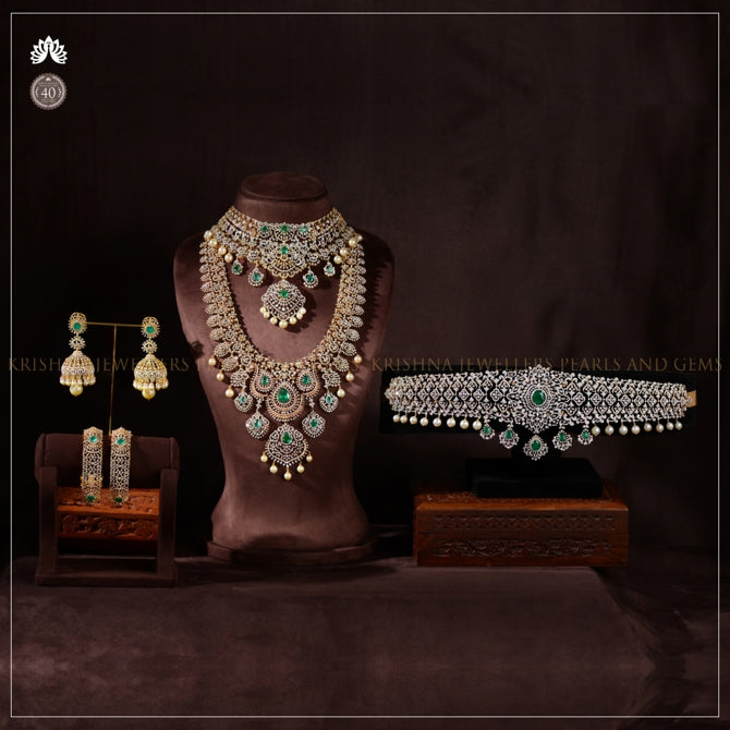 Exquisite Bridal Diamond Jewellery Set