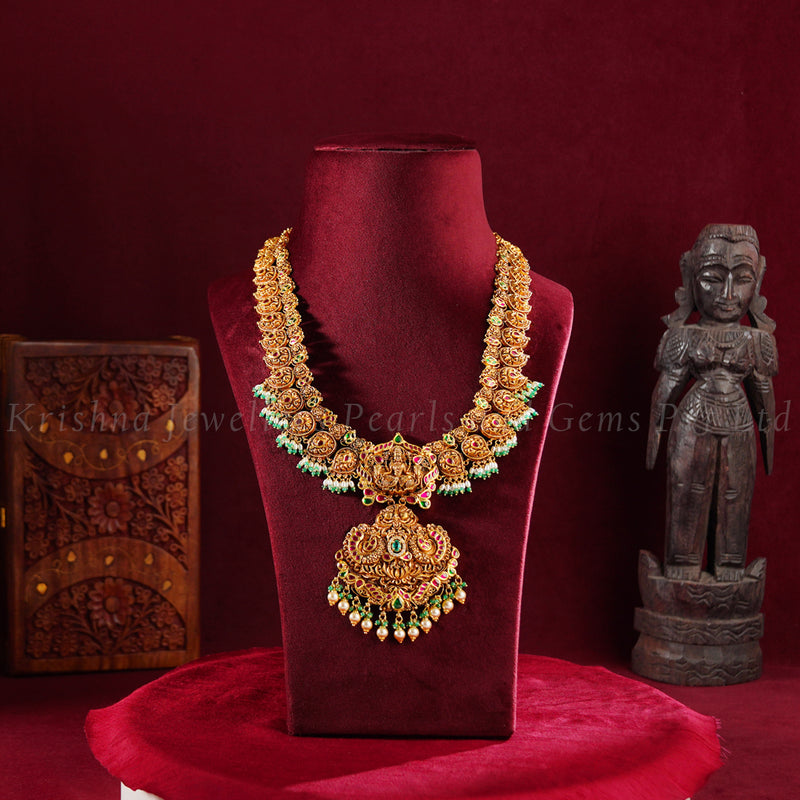 Traditional 22K Nakshi Lakshmi Haram