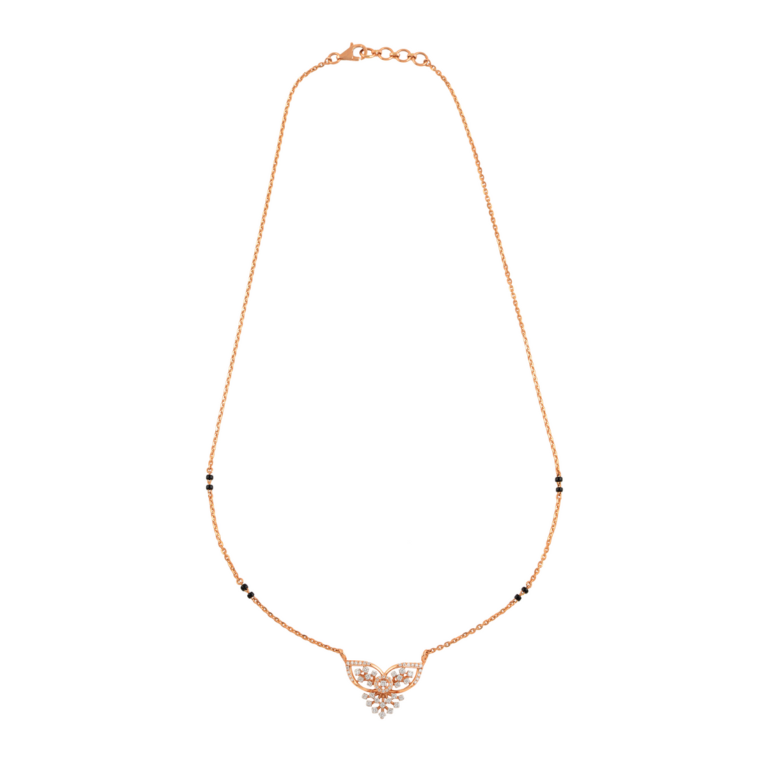 Traditional Mangalsutra with Leaf Motif Pendant