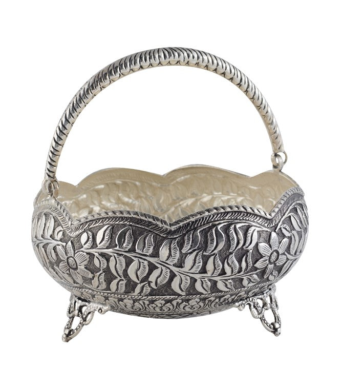 Floral Vines Themed Flower Basket