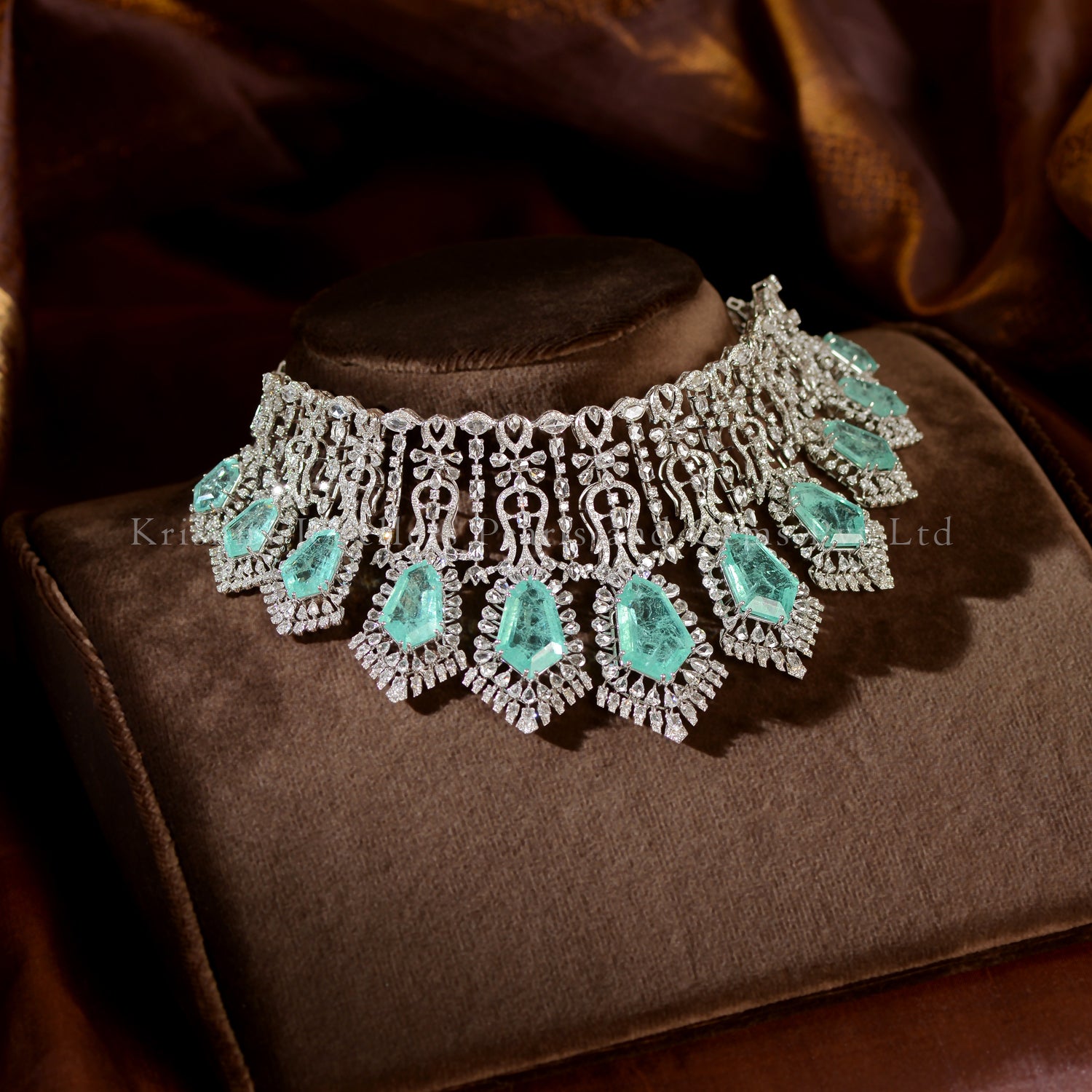 Diamond & Emerald Statement Choker Necklace