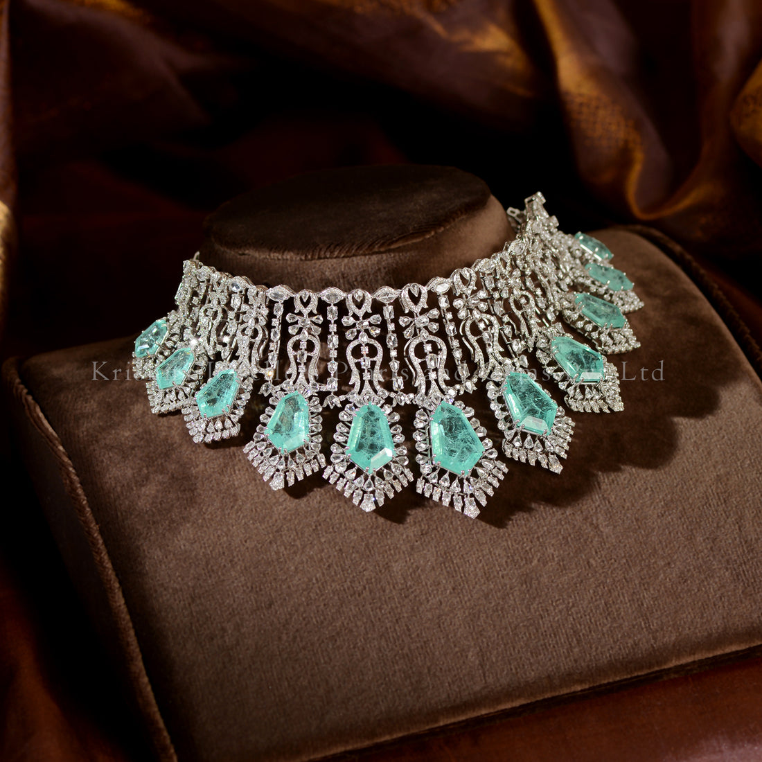 Diamond & Emerald Statement Choker Necklace