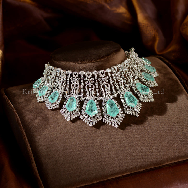 Diamond & Emerald Statement Choker Necklace