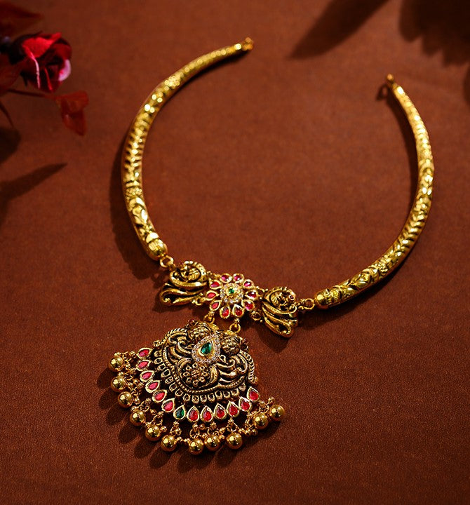 Kanti Nakshi Necklace In Gold