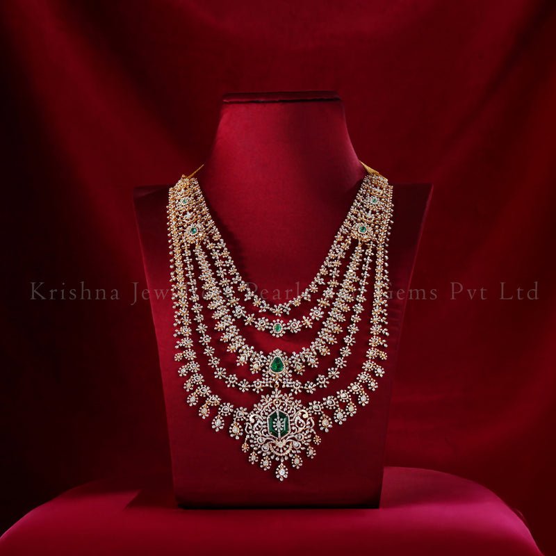 Grand Elegance 18K Diamond Bridal Haram