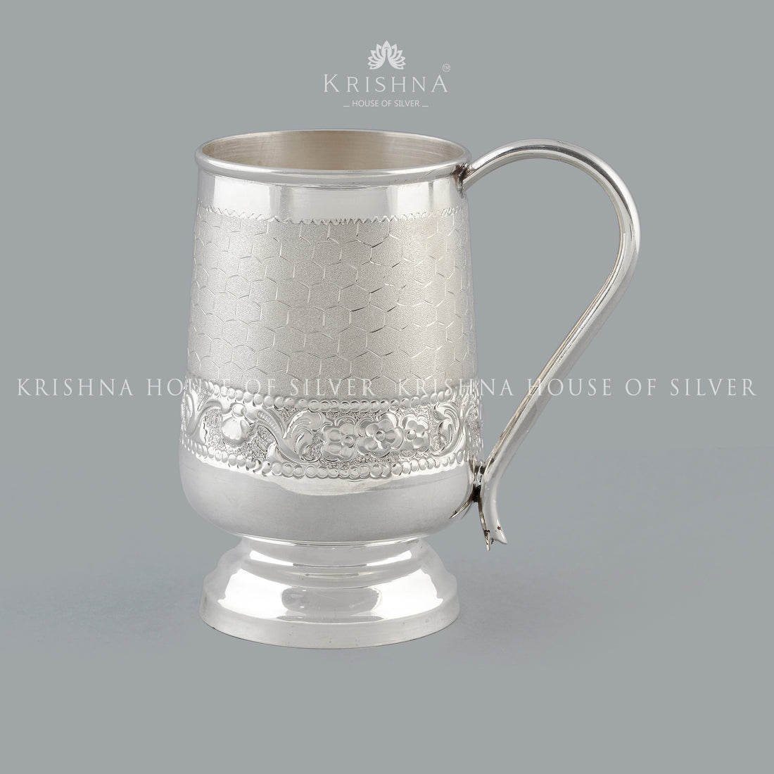 Silver Water Jug In Floral Motif - Krishna Jewellers Pearls and Gems