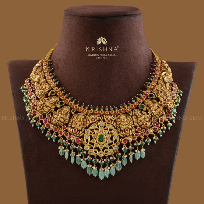 Goddess Lakshmi Gold Necklace