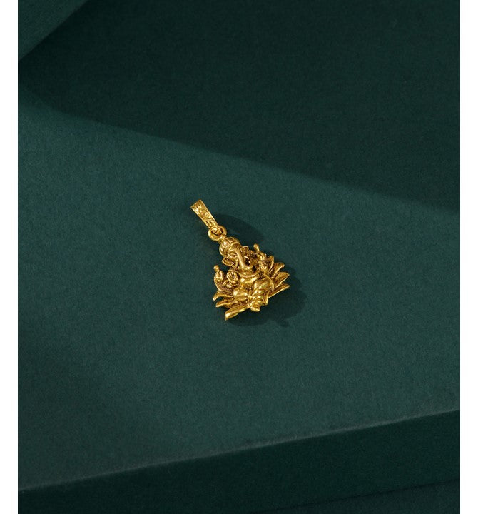 22K Gold Pendant in Ganesh Motif
