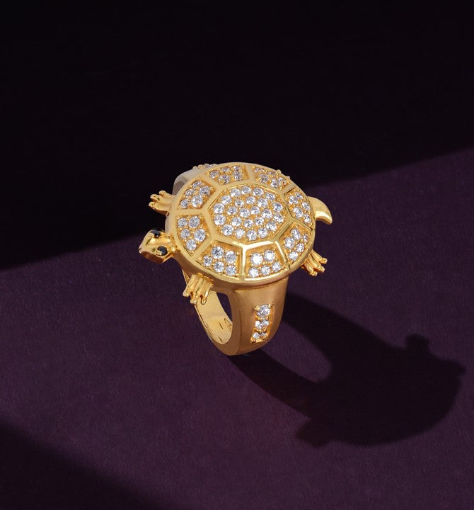 22k gold tortoise ring for Men