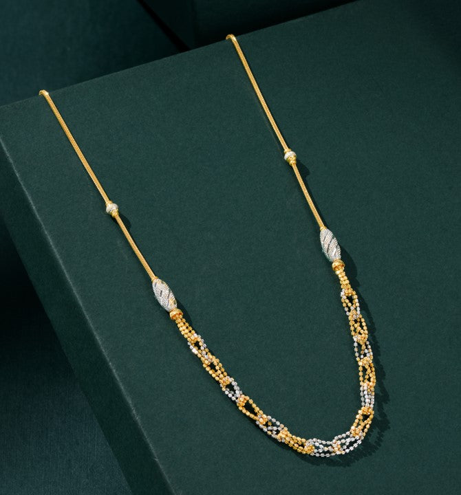 22k white and yellow Gold Chain
