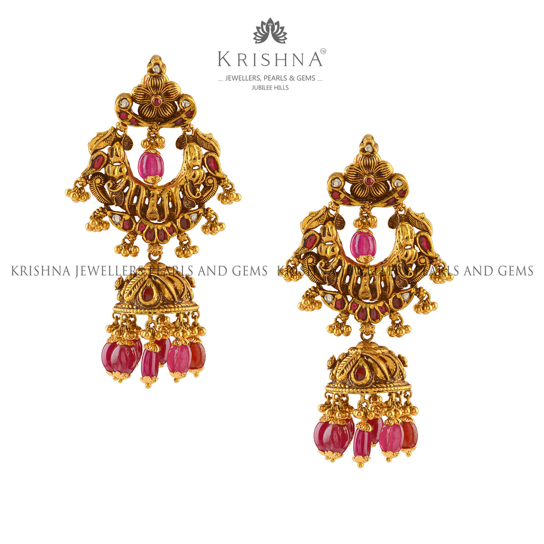 Gold Bangles in Peacock Motif - Krishna Jewellers Pearls and Gems