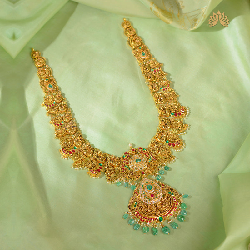 22K Gold Bridal Long Haar Necklace