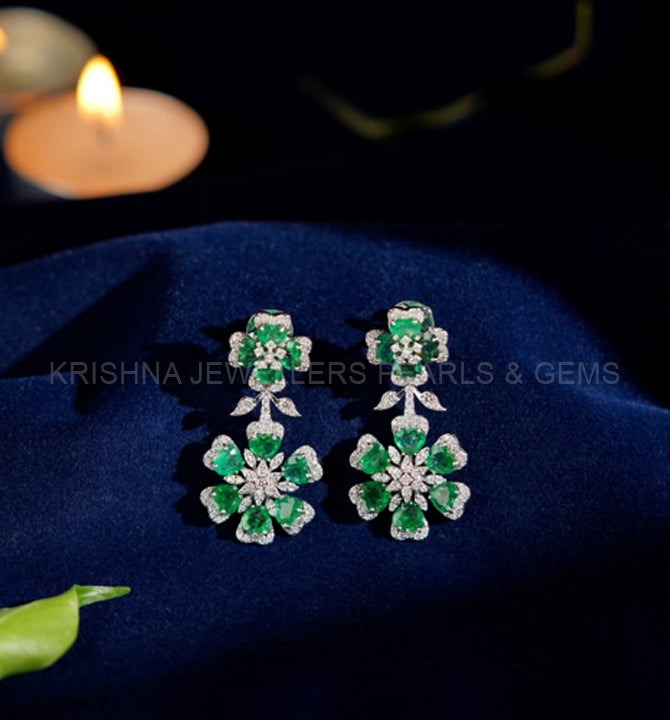 Dangling Diamond Earrings