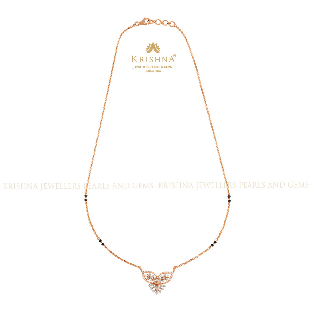 Traditional Mangalsutra with Leaf Motif Pendant