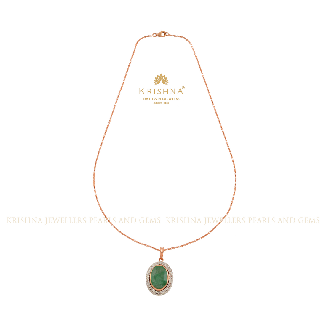 Stunning Gold Chain with Emerald Pendant