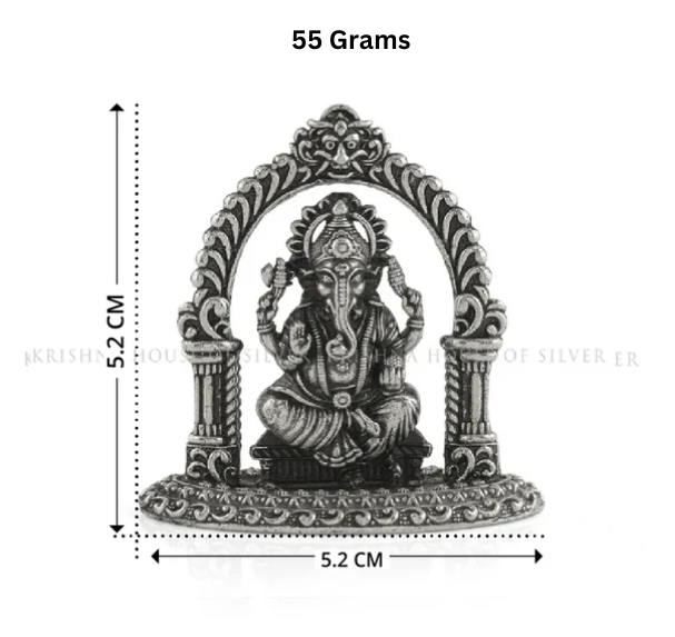 Small Ganesh Idol in Antique silver