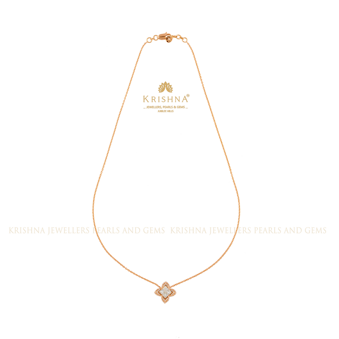 Minimal Four Petal Flower Chain