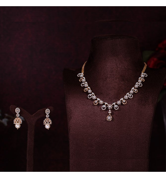 Rose Gold Lightweight Diamond Necklac