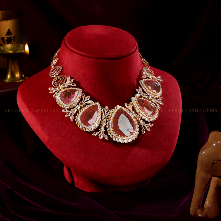 18K Diamond & Tourmaline Bridal Necklace