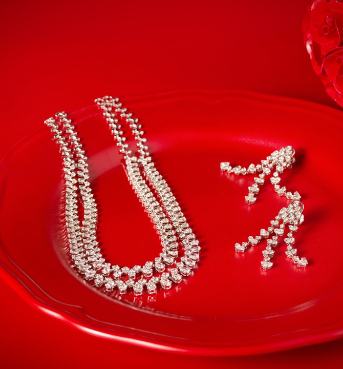 Detatchable Diamond Haram Necklace