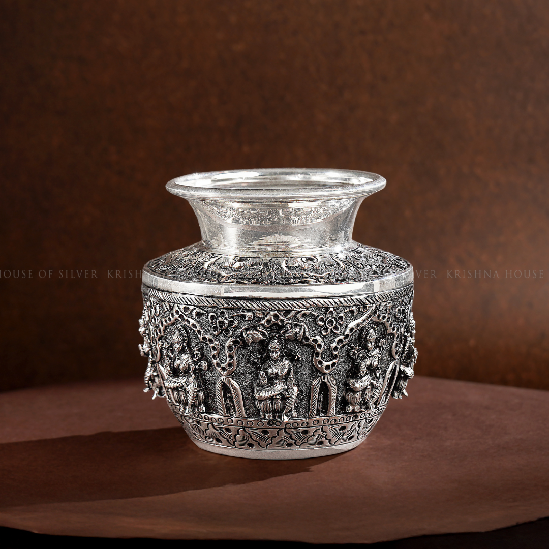 Exquisite 92.5 Silver Ashta Lakshmi Kalasham
