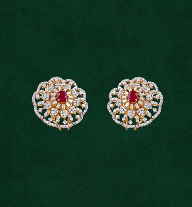 Diamond stud earrings exclusively for the gorgeous woman