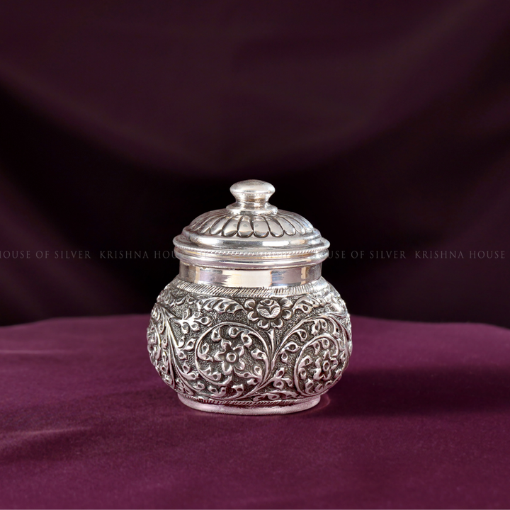 Antique Silver Kumkum Box