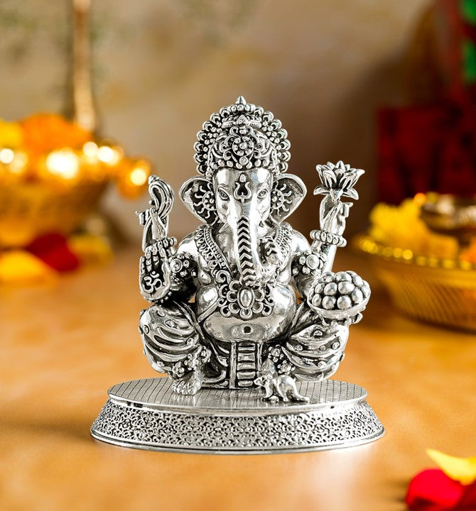 Antique Silver Ganesh Masterpiece