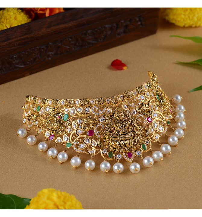 Lakshmi Gold CZ Choker