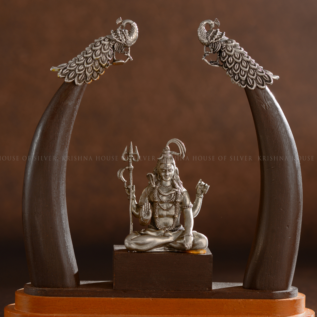 92.5 Silver Lord Shiva Idol