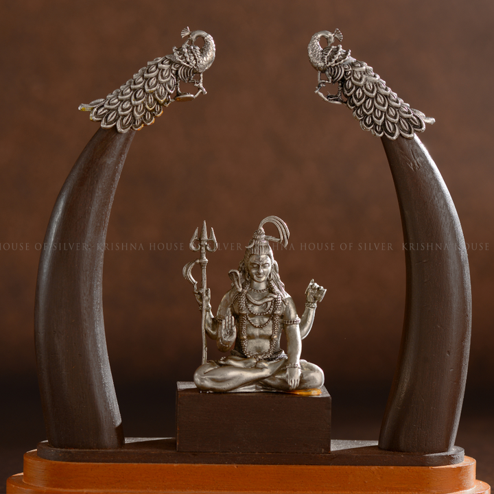 92.5 Silver Lord Shiva Idol