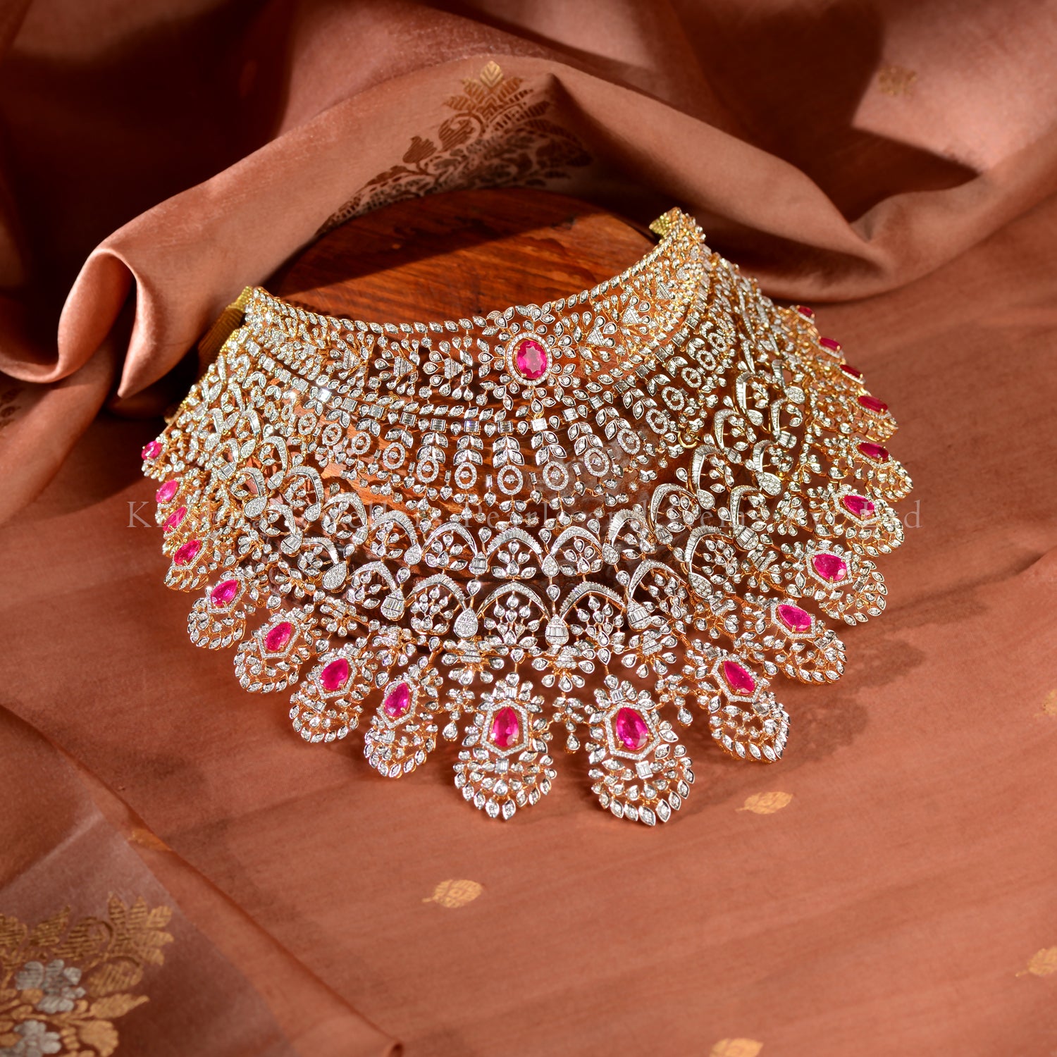 18K Diamond & Ruby Grand Choker Necklace