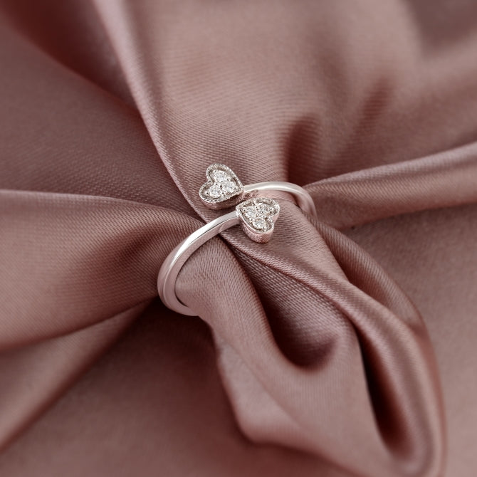 Twinheart Diamond Engagement Rings for Women