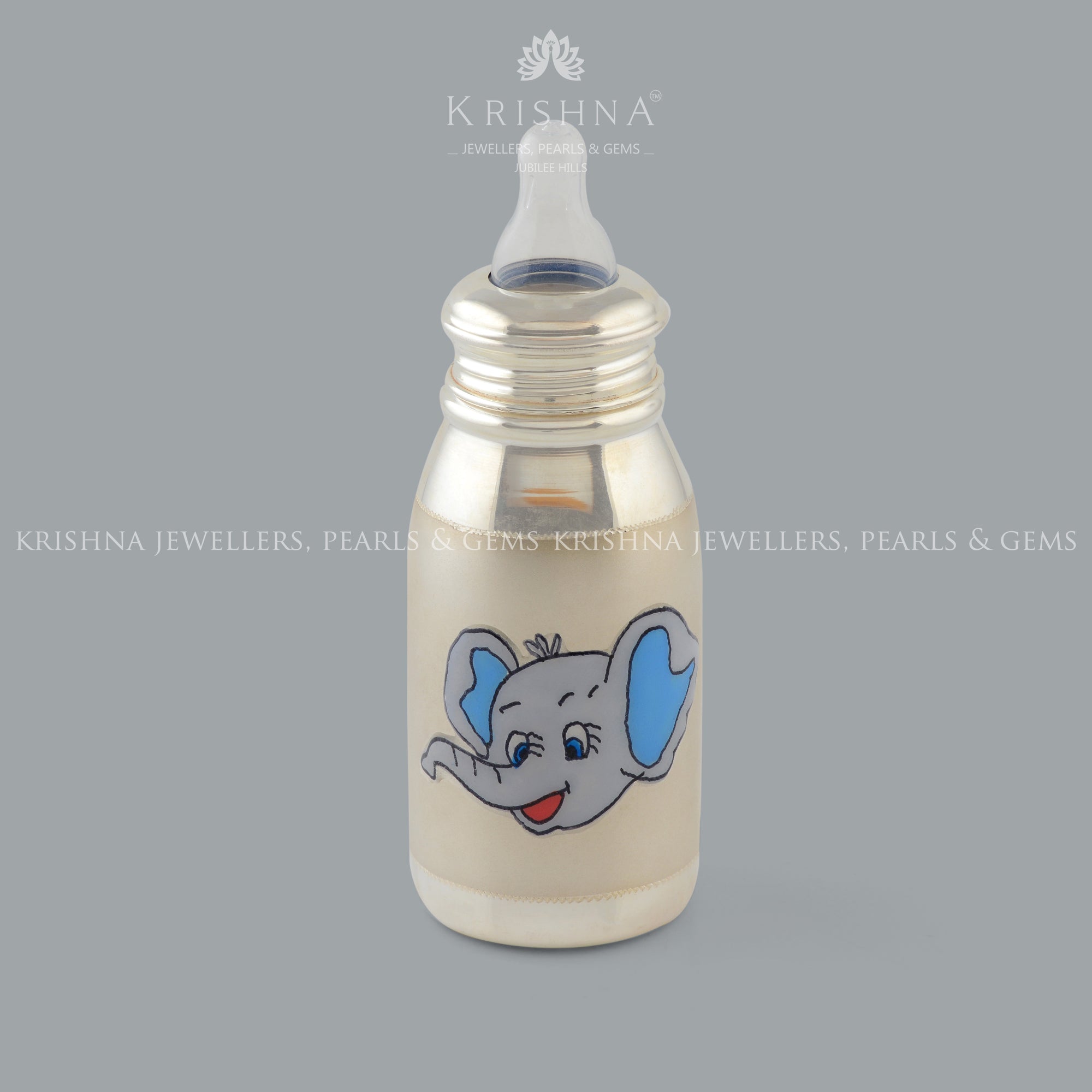 Silver Feeding Bottle for Baby - Krishna Jewellers Pearls and Gems