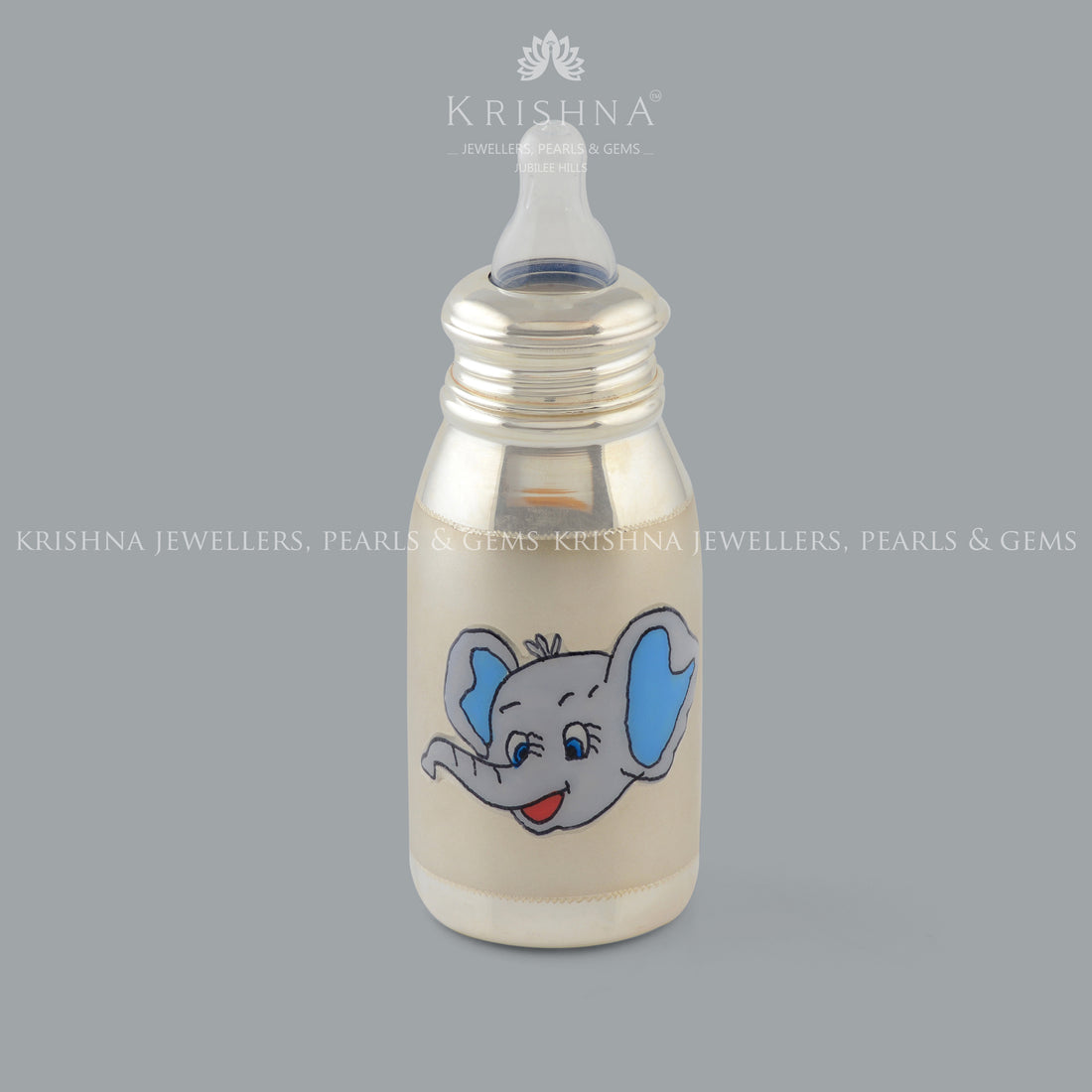 Silver Feeding Bottle for Baby - Krishna Jewellers Pearls and Gems