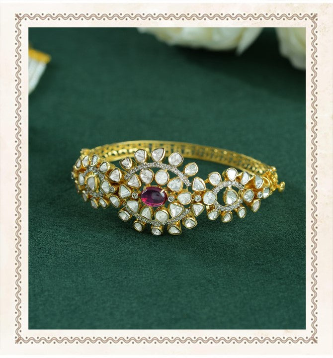 Tourmaline Polki Bracelet