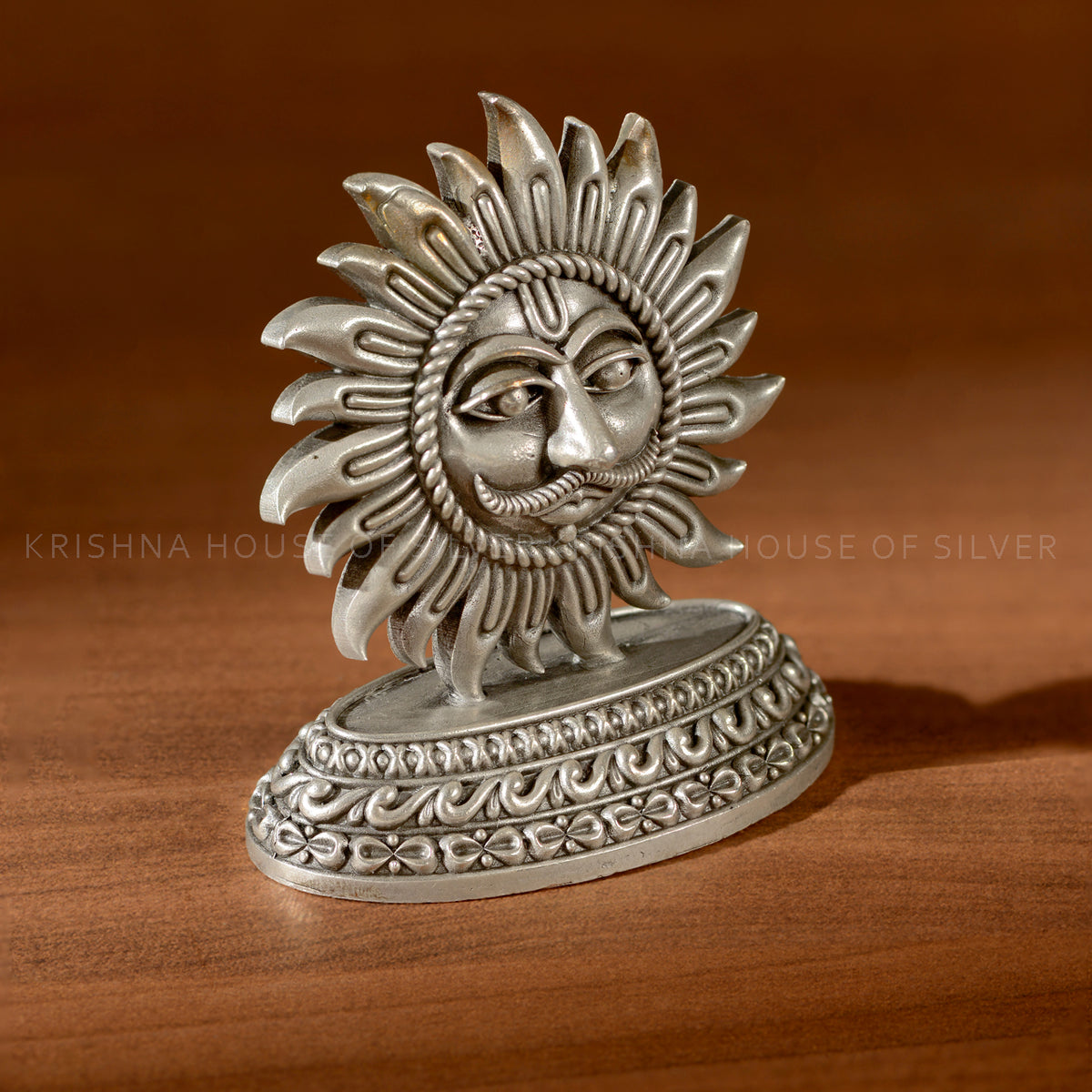 Antique Silver Surya Dev Idol for Pooja – Krishna Jewellers