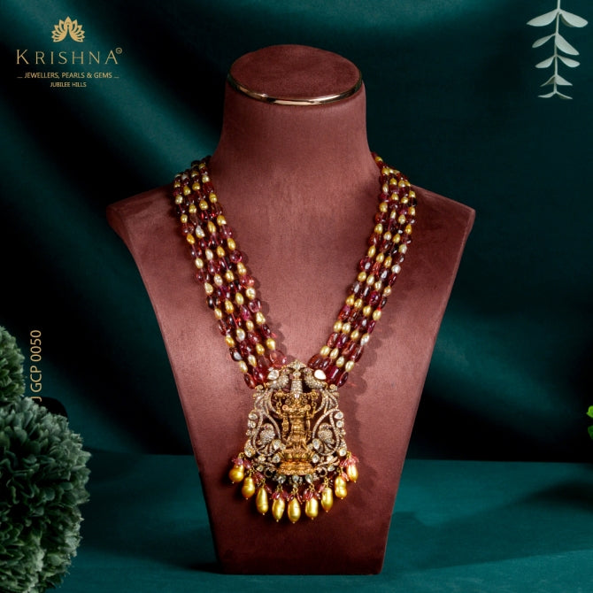Keshi Pearl & Tourmaline Polki Necklace Set