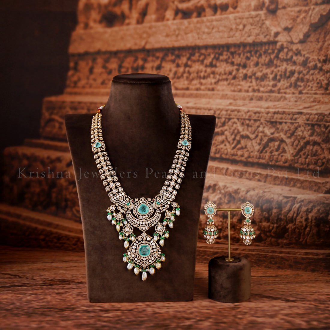 14K Polki Rani Haram Set