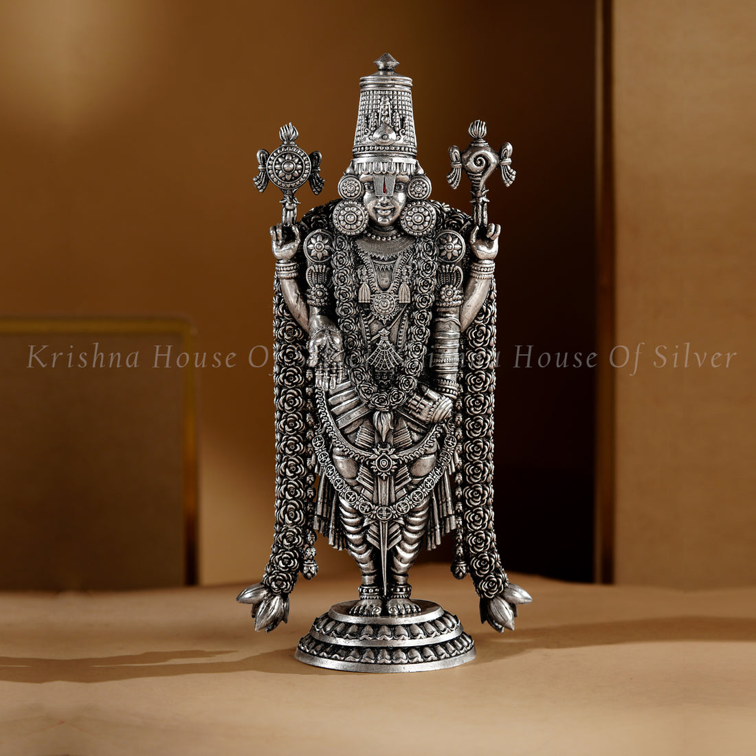 Divine Silver Lord Balaji Idol – Antique Finish