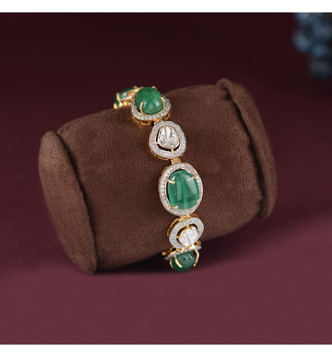 Polki Emerald Bracelet