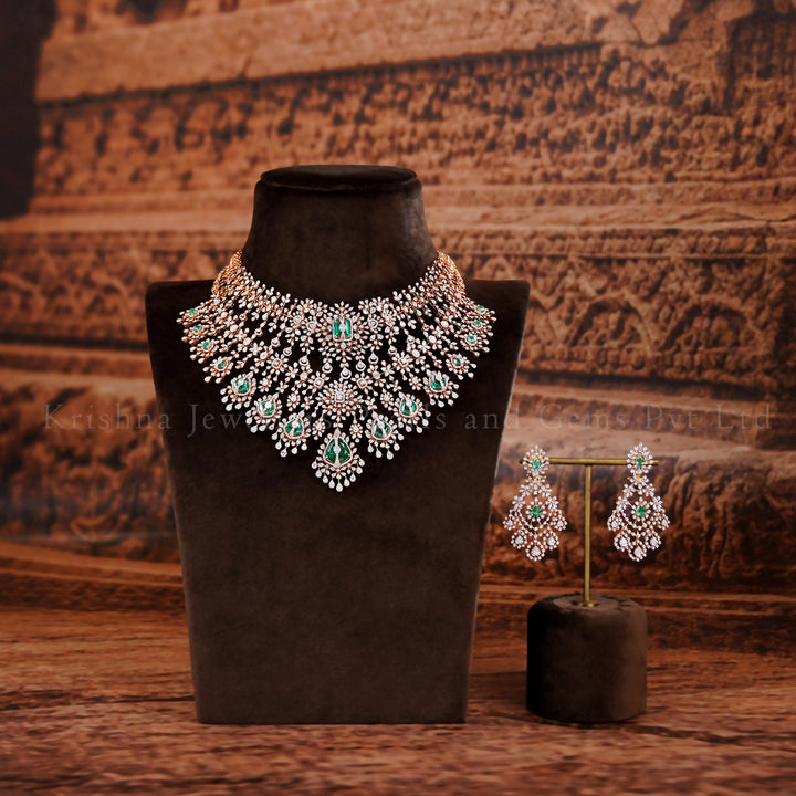 18K Diamond Double Decker Choker Set