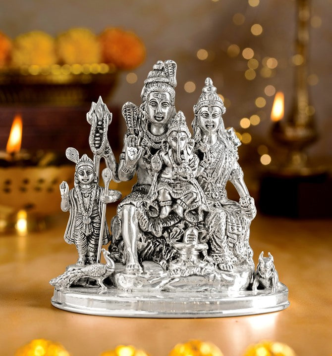 Antique Silver Shiva Parivaar