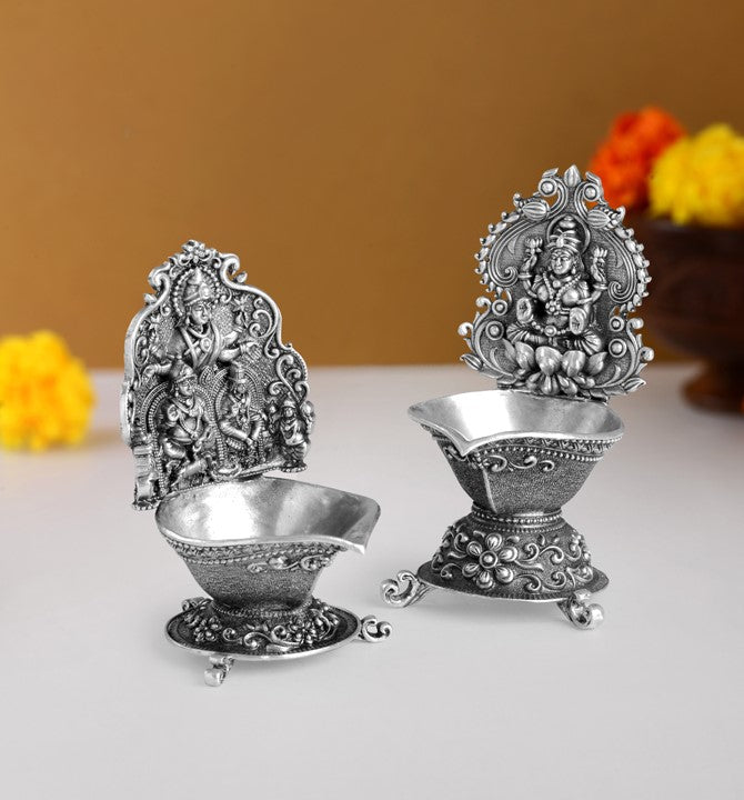 Pure silver Lakshmi diya
