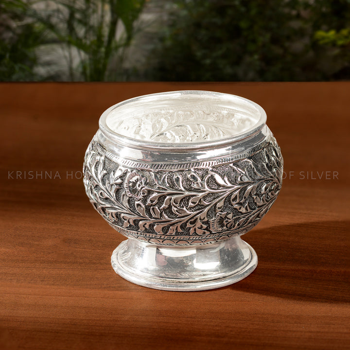92.5 Silver Antique Floral Bowl