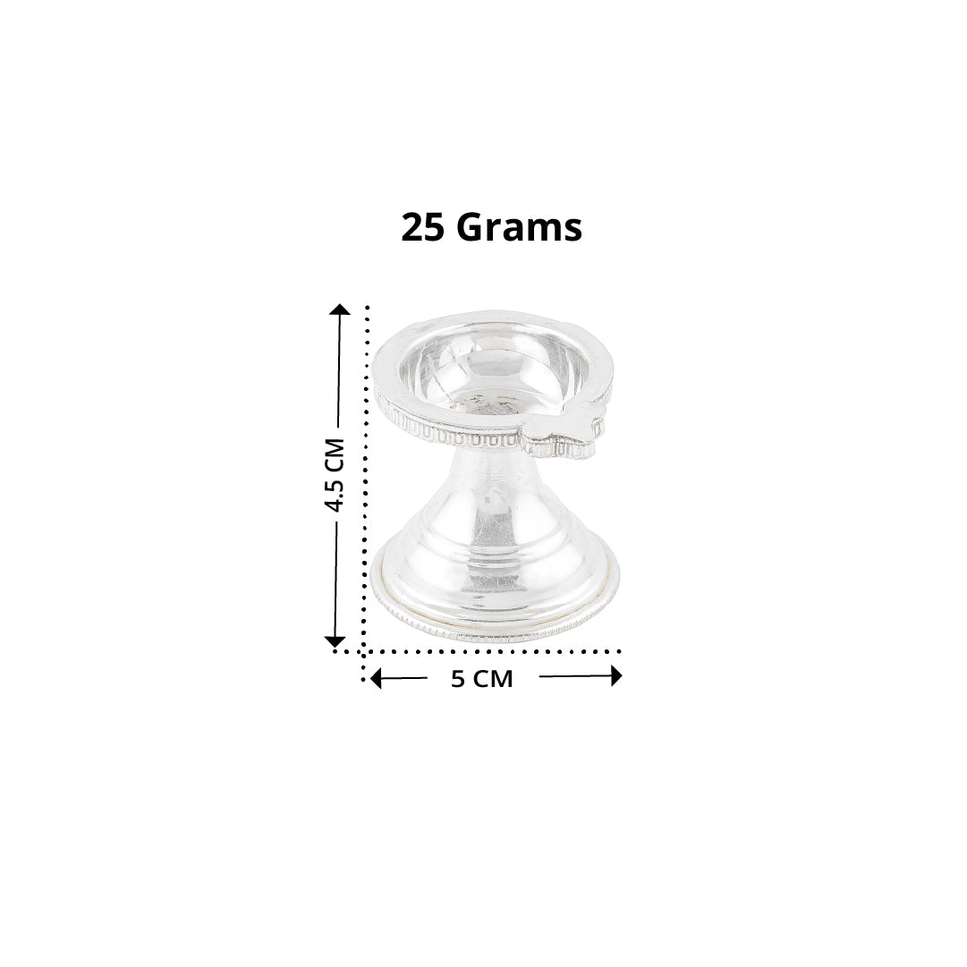 Pure Silver Antique Deepam Stands Pair