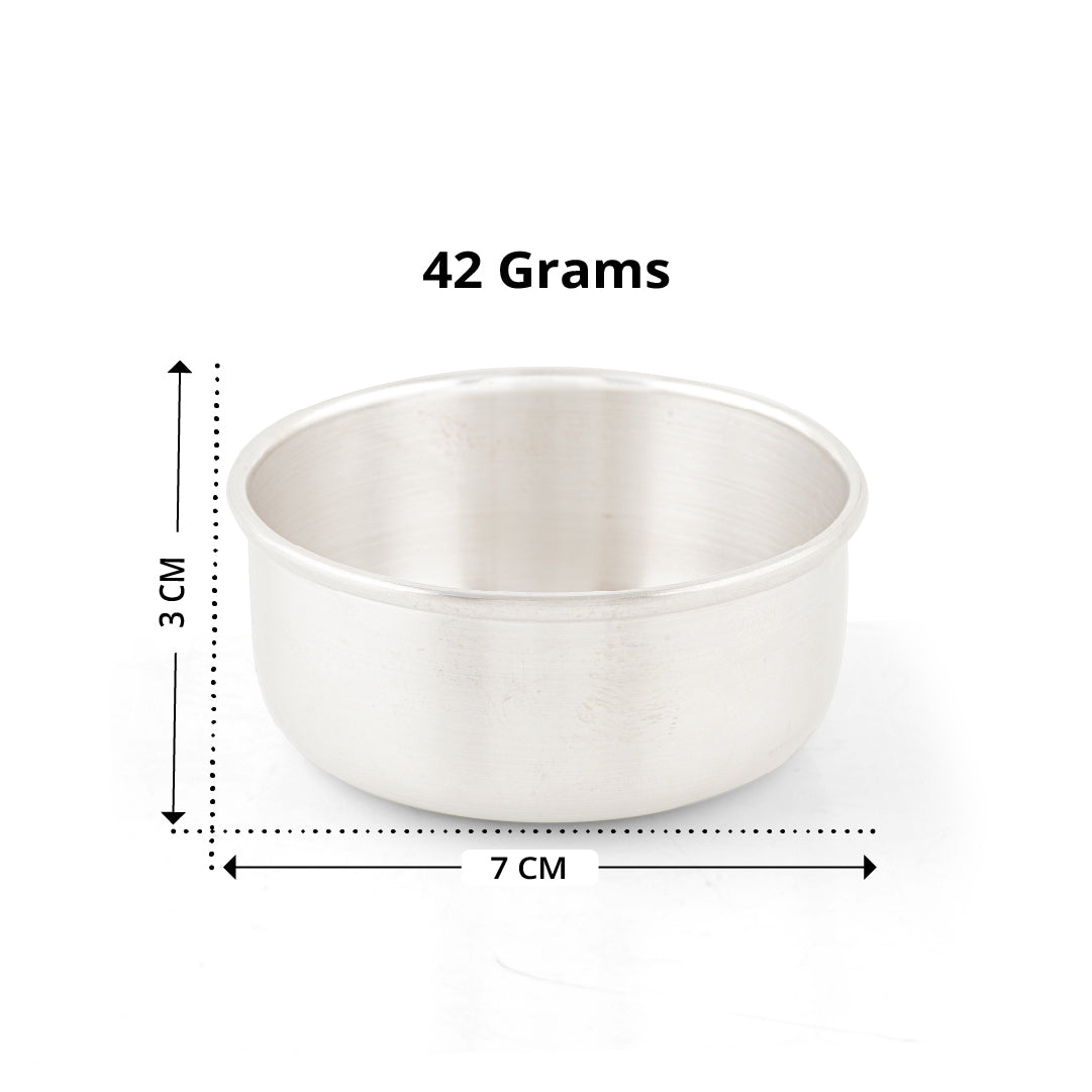 92.5 Pure Silver Simple Pooja Bowl - Plain