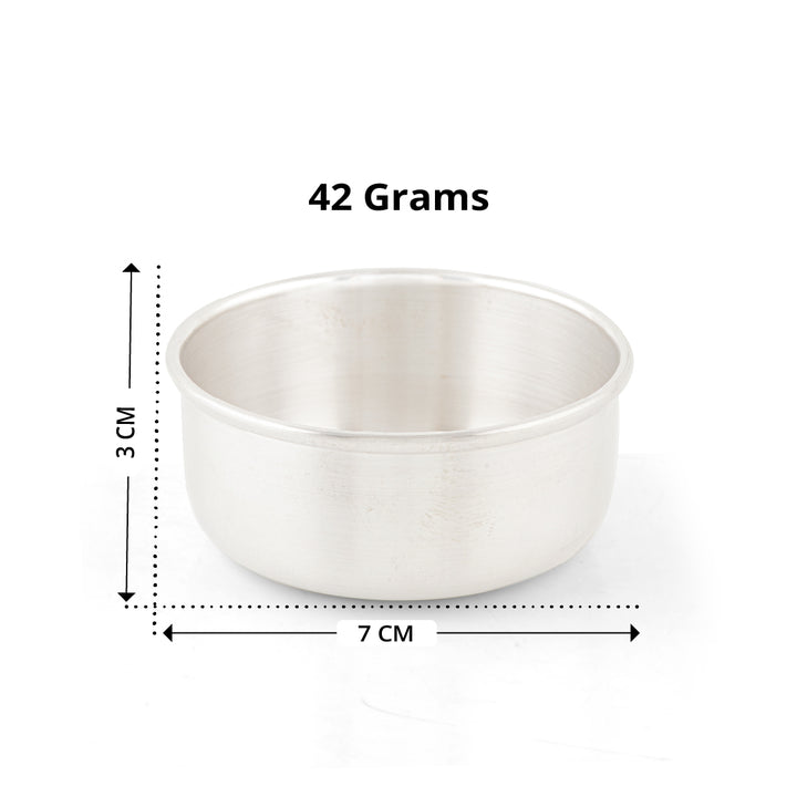 92.5 Pure Silver Simple Pooja Bowl - Plain